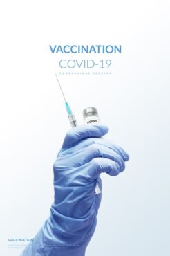 طرح سه بعدی واکسن و واکسیناسیون کرونا ویروس لایه باز