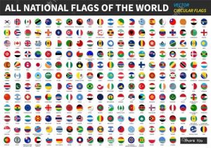 پرچمهای رسمی ملی جهان وکتور