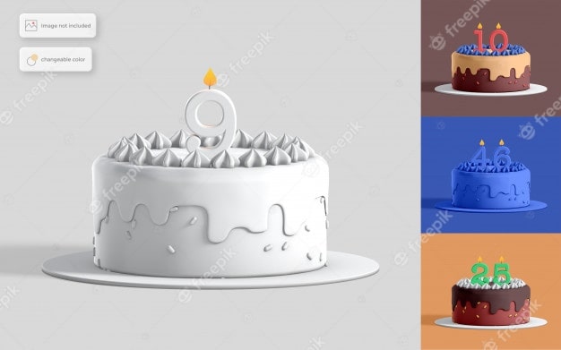 طرح کیک تولد خام لایه باز