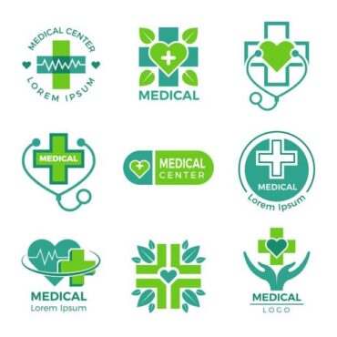 وکتور مجموعه لوگوهای پزشکی