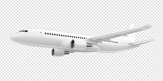 هواپیما سفید تجاری لایه باز